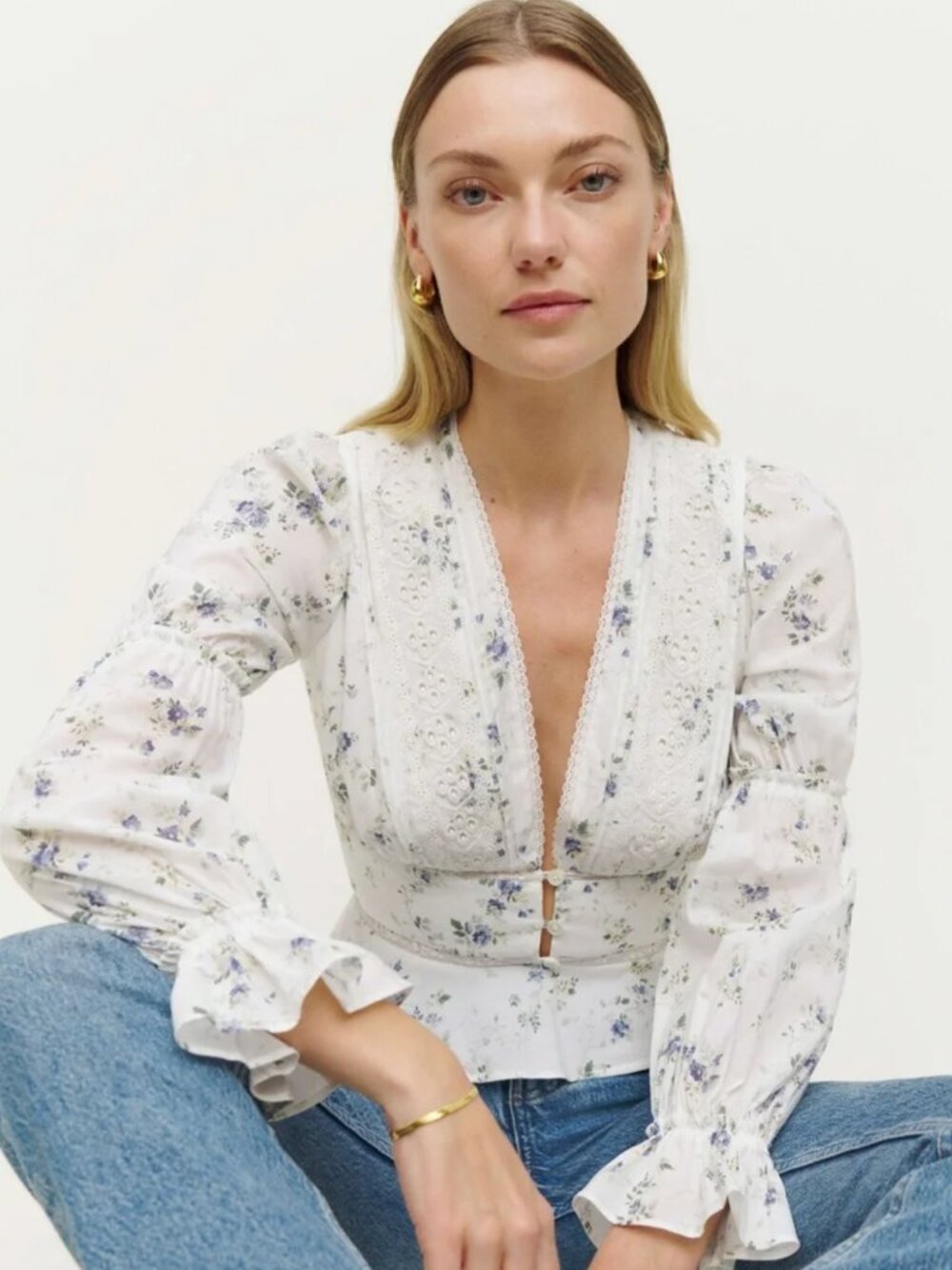 Reformation Floral Women's Top - US 6